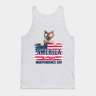 America 4th July Independence Day - Akita Dog Tank Top